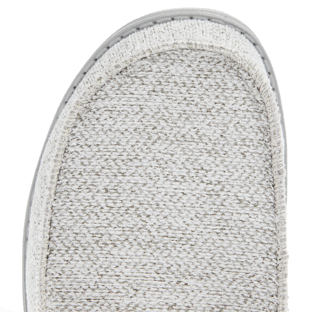 Hey Dude Men's Wally Stitch Flecked Woven Grey Casual Shoe