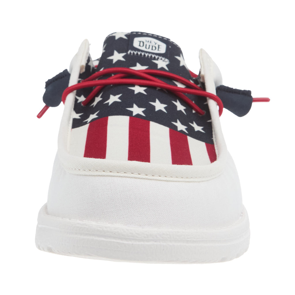 Hey Dude Men`s Wally American Navy Casual Shoe