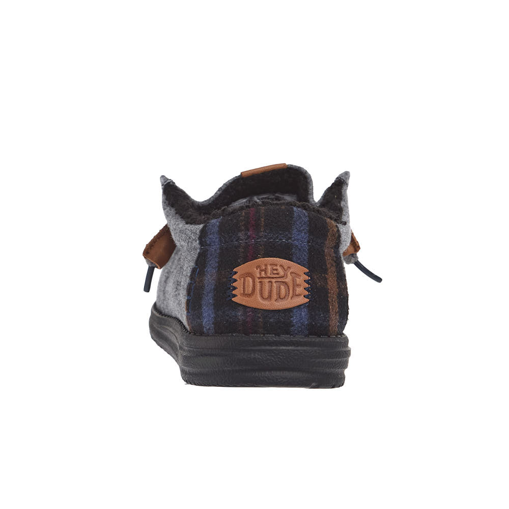 Hey Dude Men's Wally Smoke Grey Cozy Plaid Casual